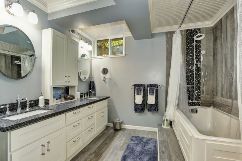 Modern Bathroom with Double Vanities